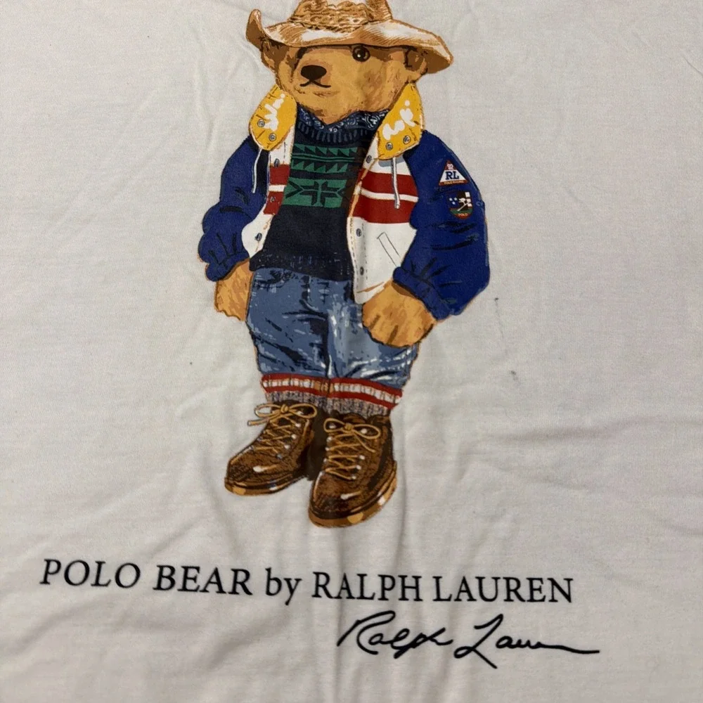 Polo Ralph Lauren  Polo Bear T-Shirt Size 2XLT Color White/multi